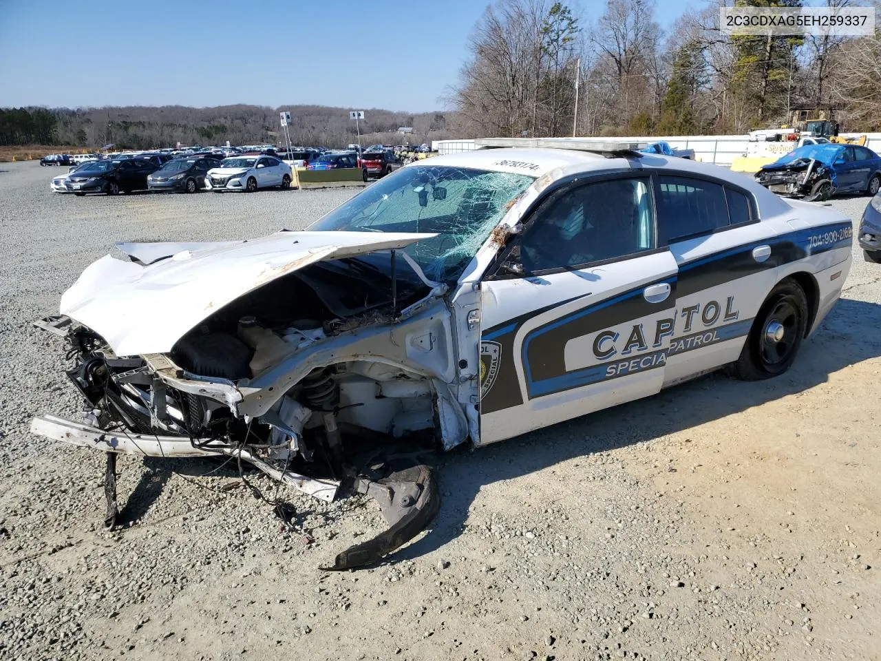 2014 Dodge Charger Police VIN: 2C3CDXAG5EH259337 Lot: 36793174