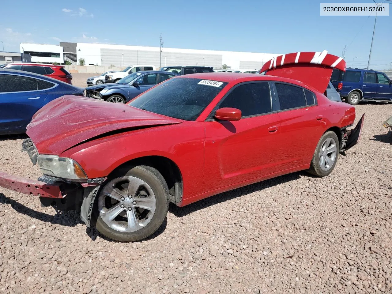 2014 Dodge Charger Se VIN: 2C3CDXBG0EH152601 Lot: 55354894