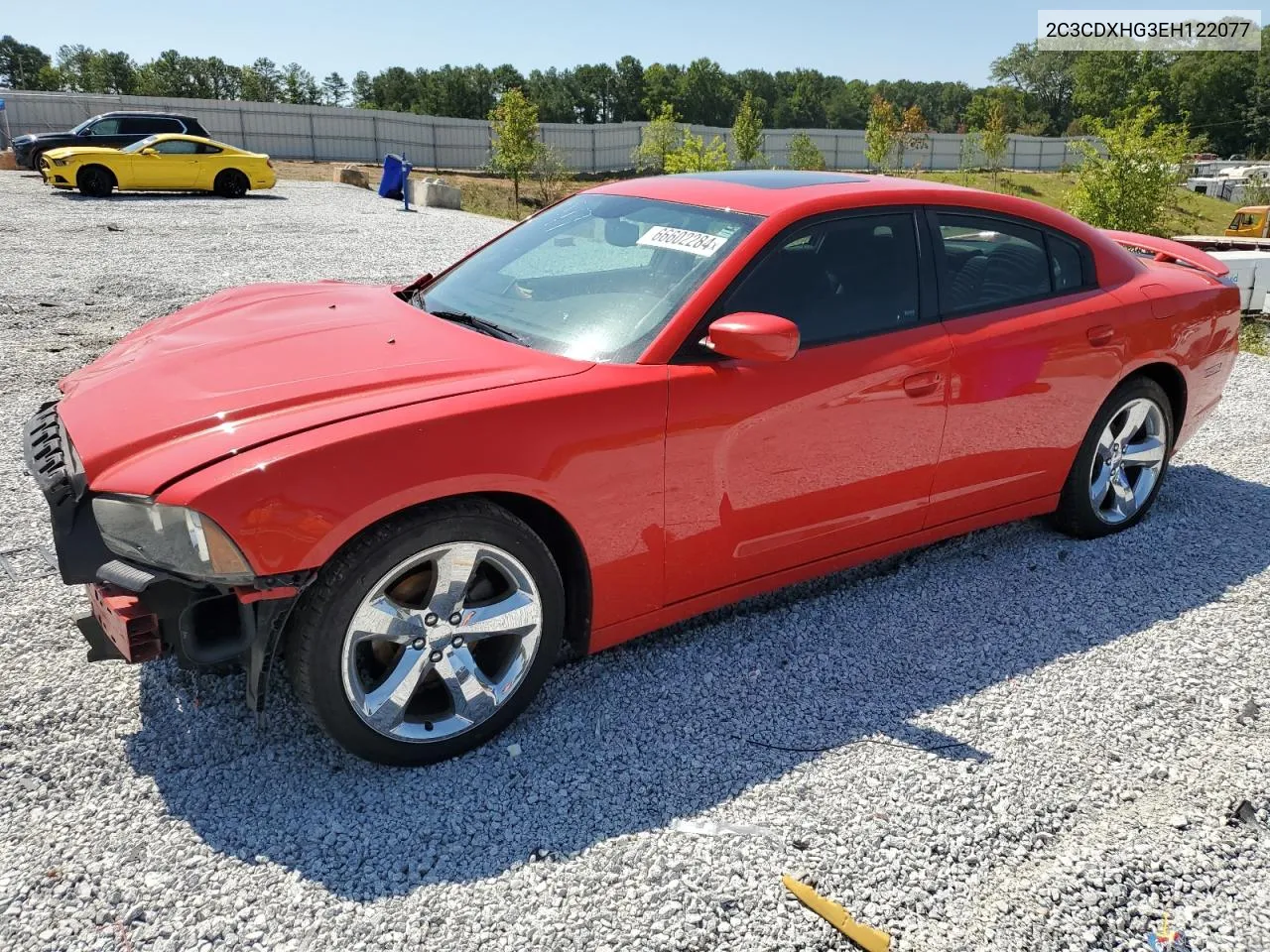 2014 Dodge Charger Sxt VIN: 2C3CDXHG3EH122077 Lot: 66602284