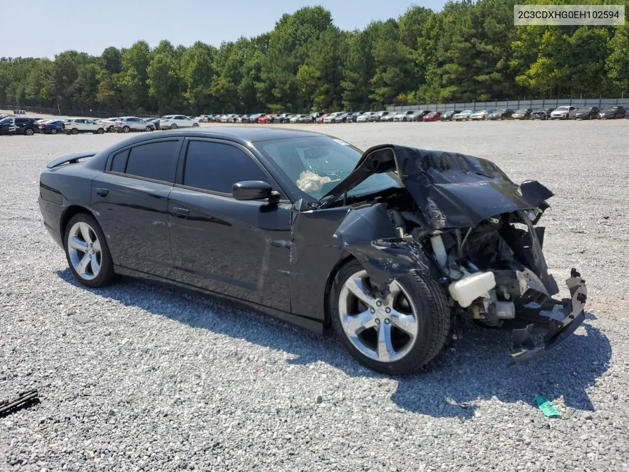 2014 Dodge Charger Sxt VIN: 2C3CDXHG0EH102594 Lot: 69048234