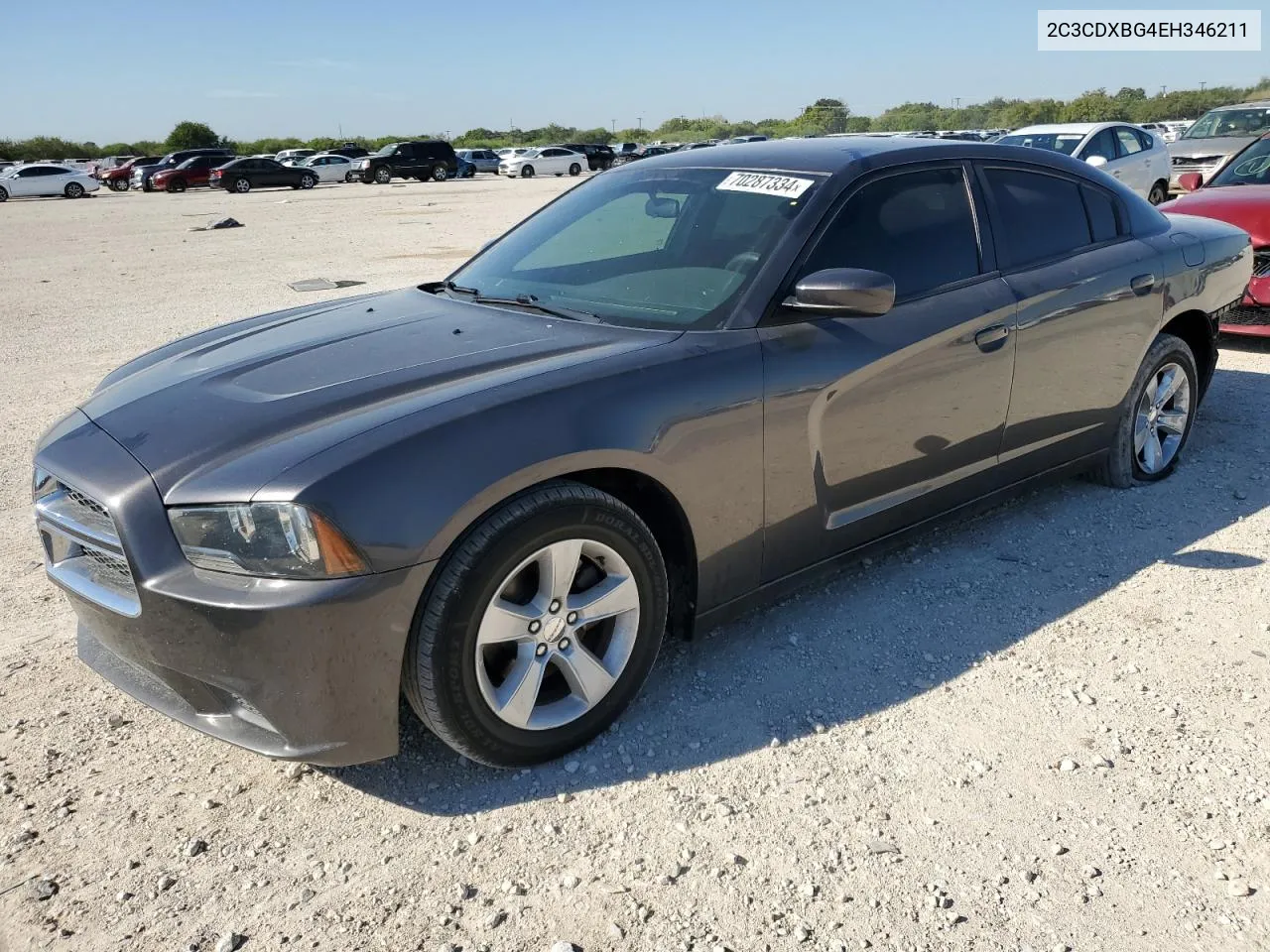 2014 Dodge Charger Se VIN: 2C3CDXBG4EH346211 Lot: 70287334