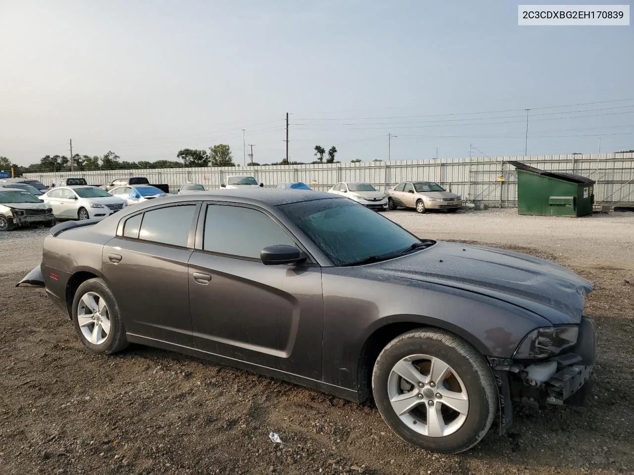 2014 Dodge Charger Se VIN: 2C3CDXBG2EH170839 Lot: 70400344