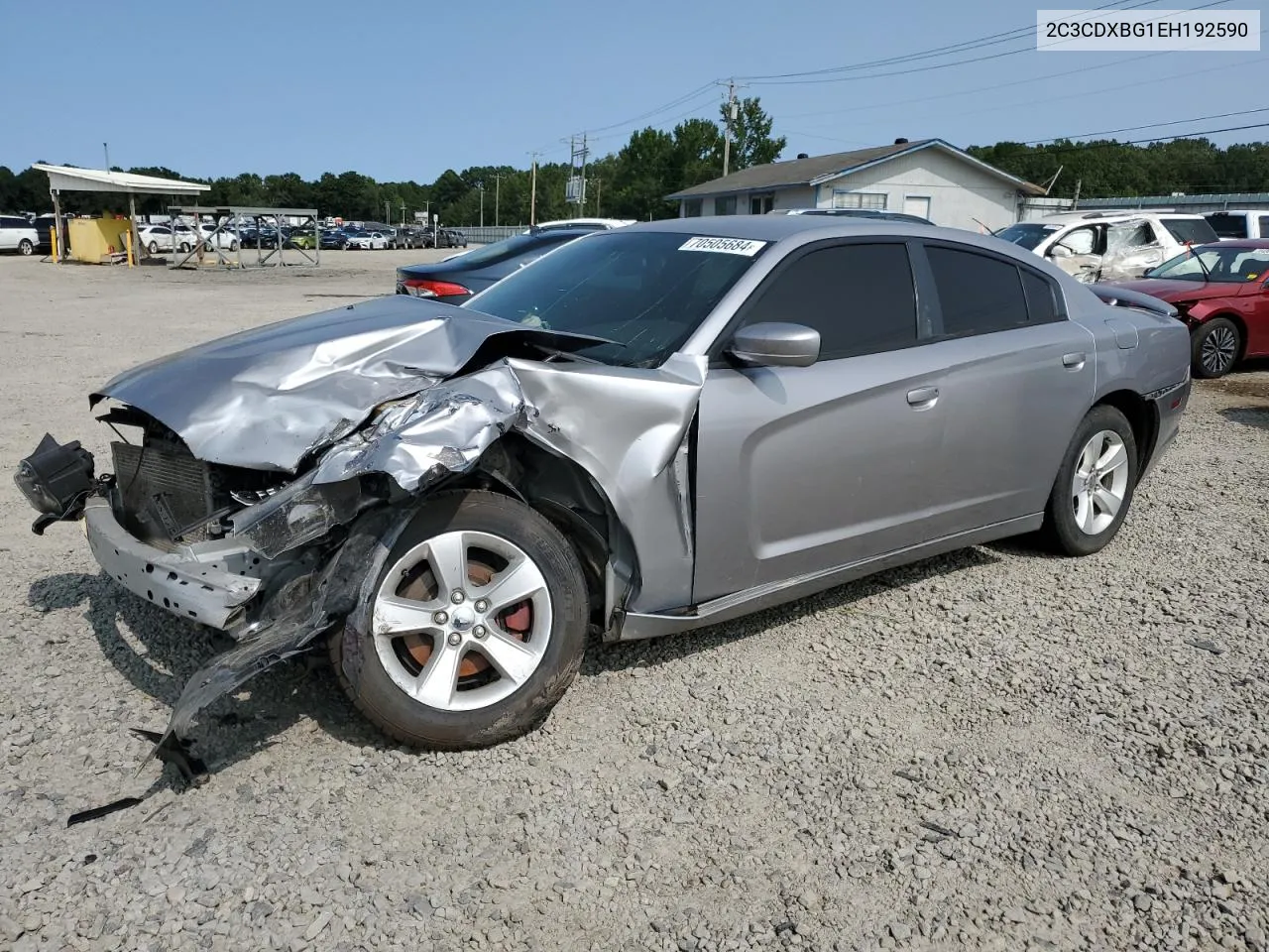 2014 Dodge Charger Se VIN: 2C3CDXBG1EH192590 Lot: 70505684