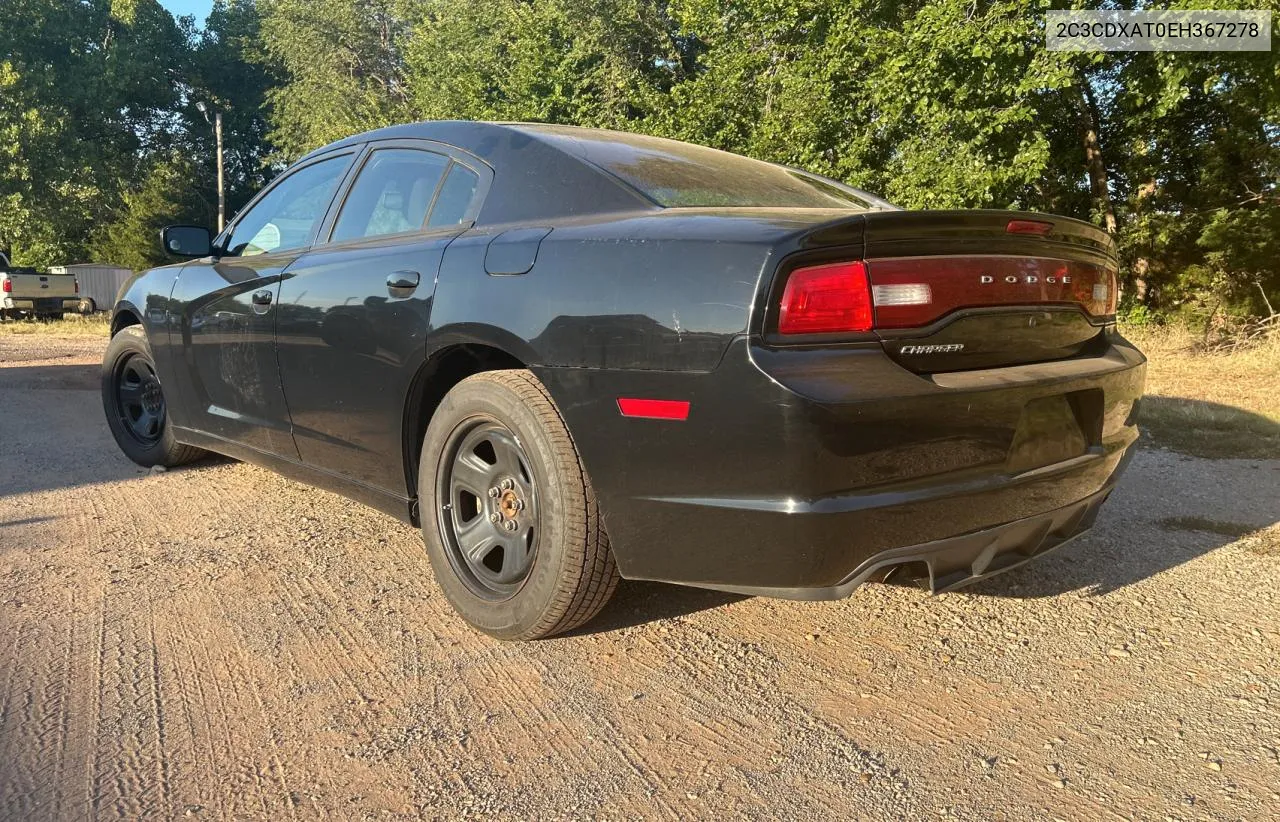 2014 Dodge Charger Police VIN: 2C3CDXAT0EH367278 Lot: 70722484