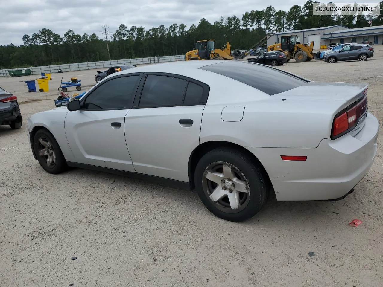 2014 Dodge Charger Police VIN: 2C3CDXAGXEH318981 Lot: 71853314