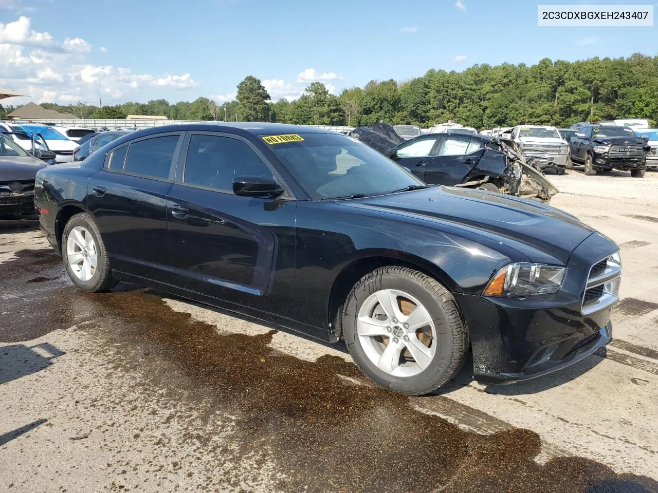 2014 Dodge Charger Se VIN: 2C3CDXBGXEH243407 Lot: 72324694