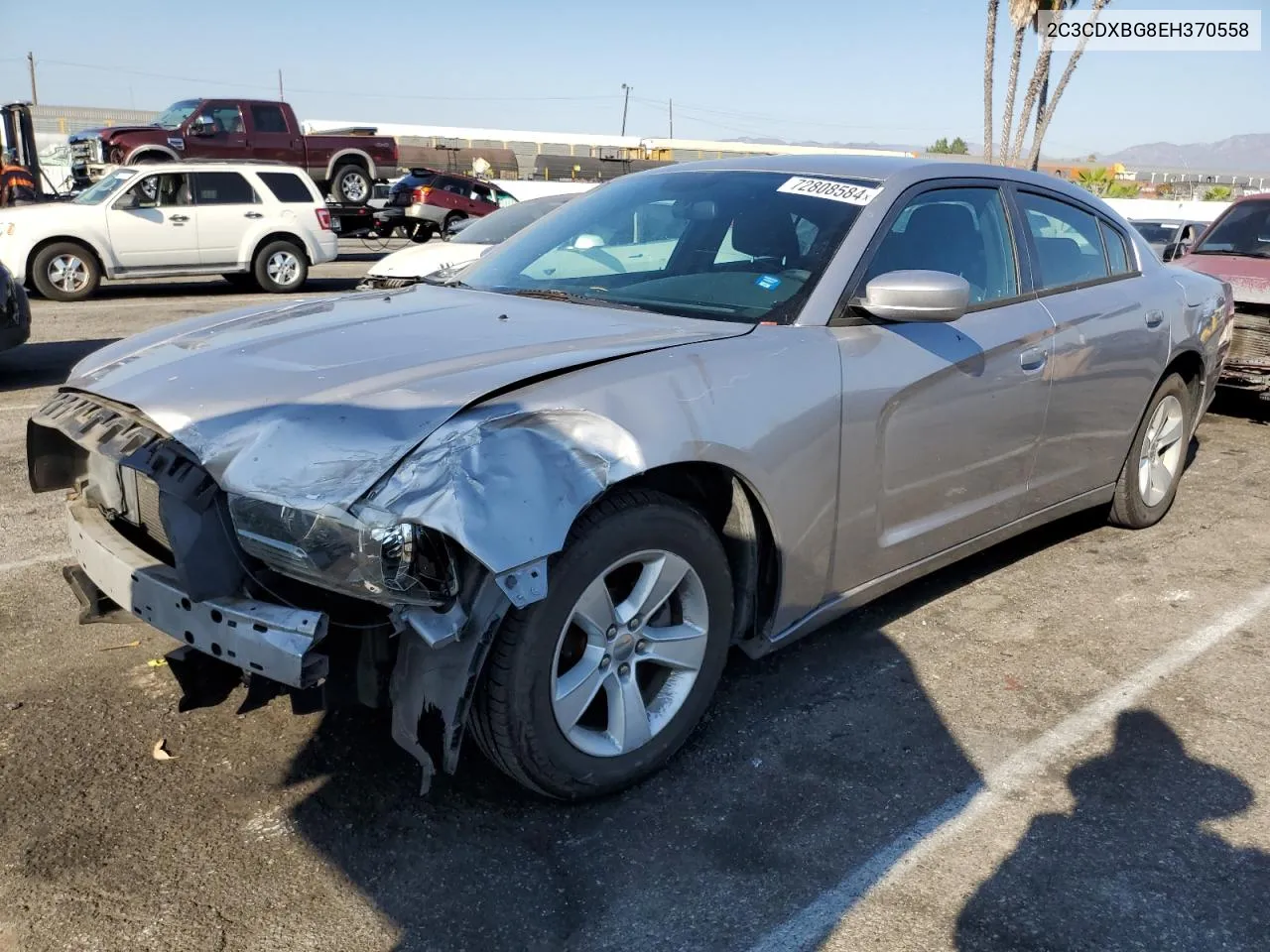 2014 Dodge Charger Se VIN: 2C3CDXBG8EH370558 Lot: 72808584