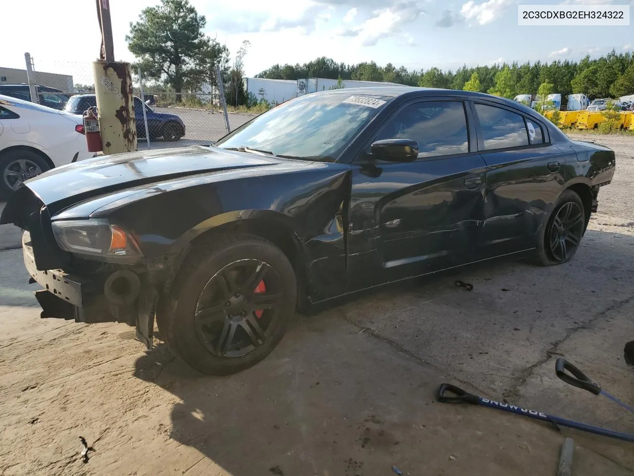 2014 Dodge Charger Se VIN: 2C3CDXBG2EH324322 Lot: 73832824