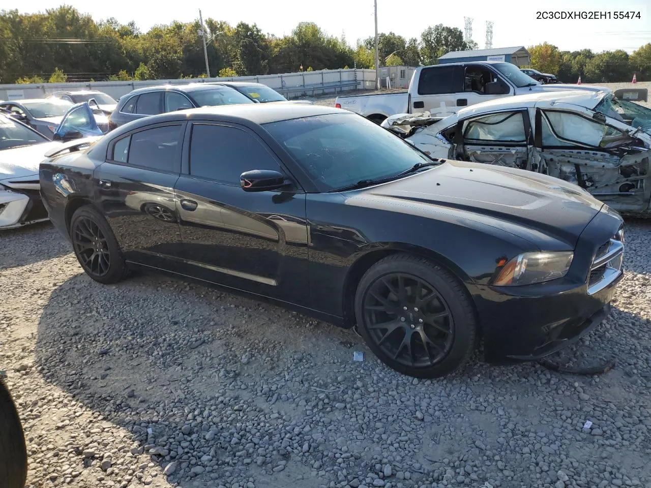 2014 Dodge Charger Sxt VIN: 2C3CDXHG2EH155474 Lot: 75132194