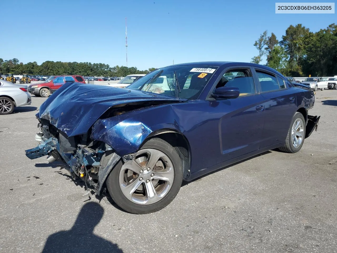 2014 Dodge Charger Se VIN: 2C3CDXBG6EH363205 Lot: 75640874