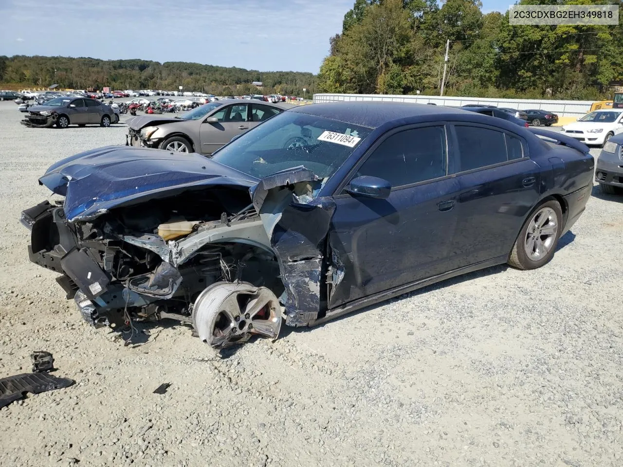 2014 Dodge Charger Se VIN: 2C3CDXBG2EH349818 Lot: 76311094