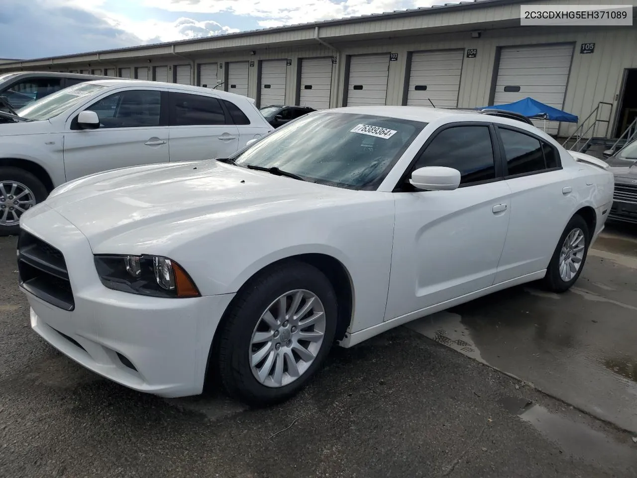 2014 Dodge Charger Sxt VIN: 2C3CDXHG5EH371089 Lot: 76389364