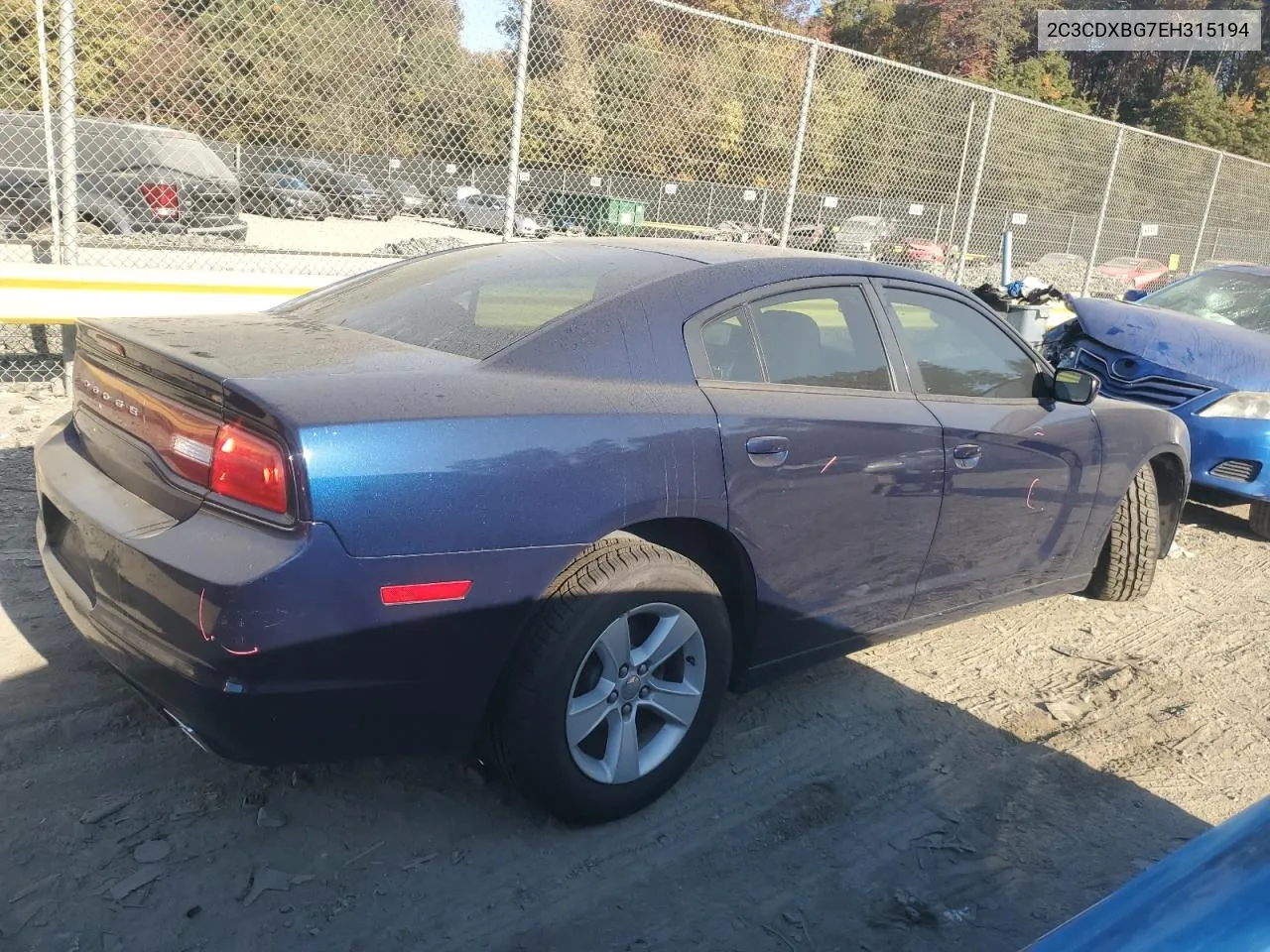 2014 Dodge Charger Se VIN: 2C3CDXBG7EH315194 Lot: 76651314