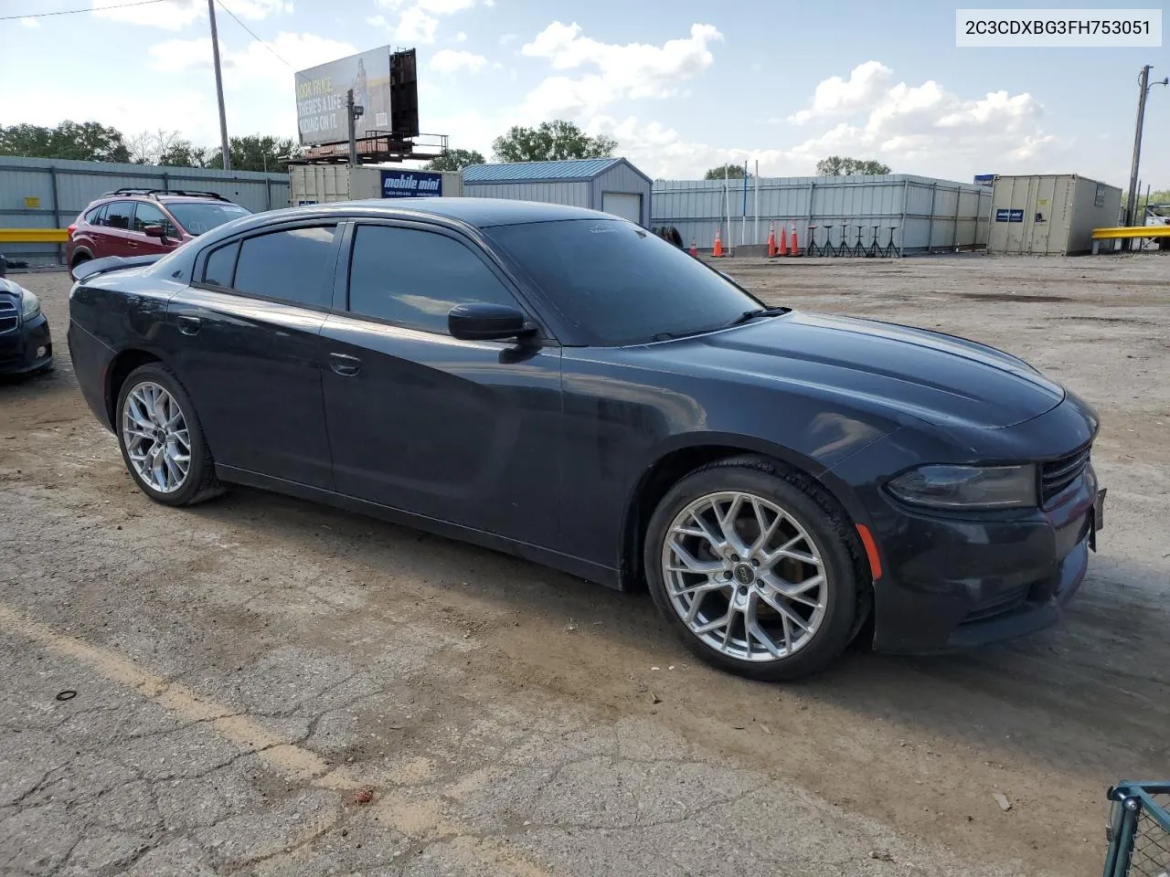 2015 Dodge Charger Se VIN: 2C3CDXBG3FH753051 Lot: 59146834