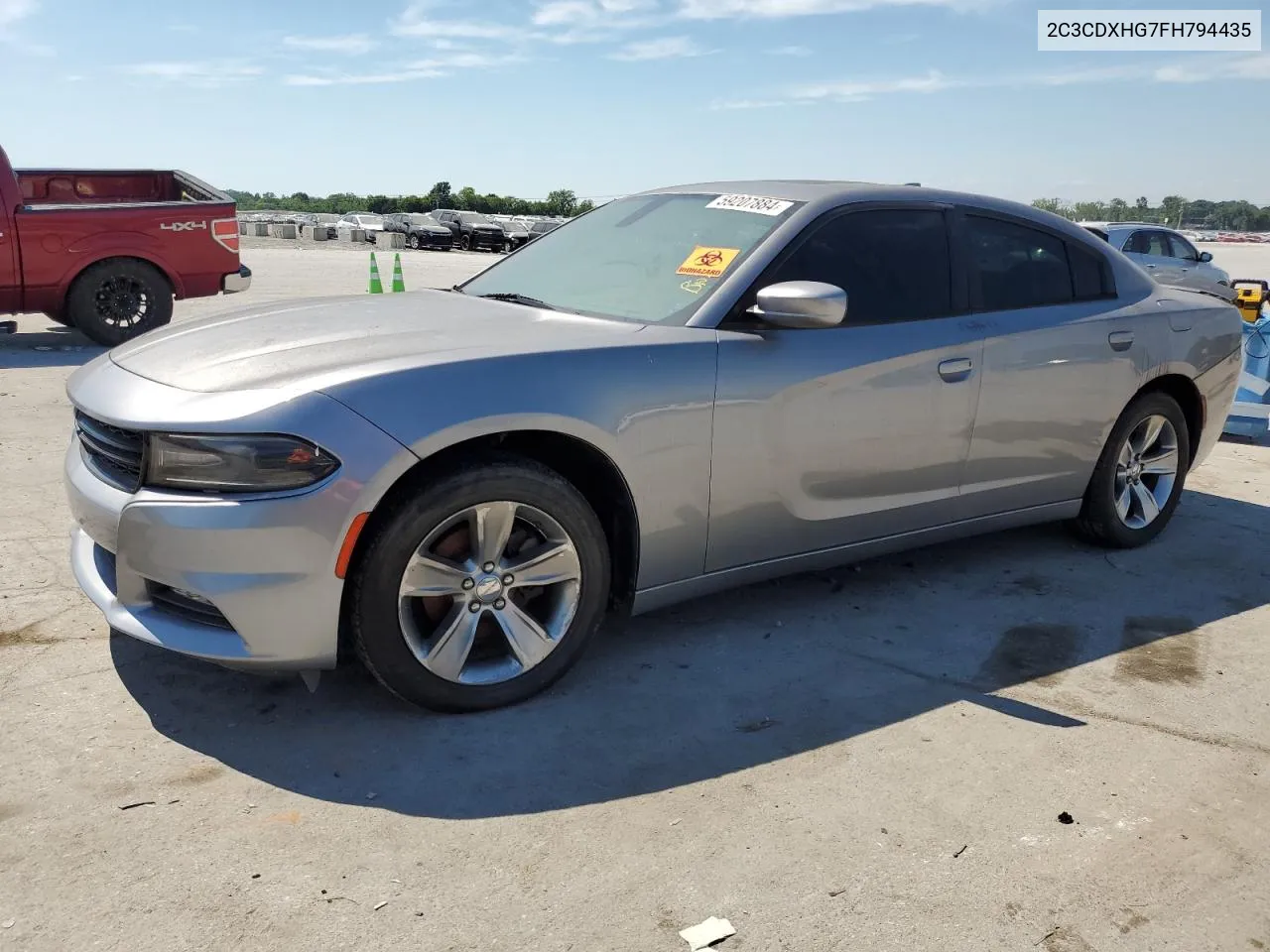 2015 Dodge Charger Sxt VIN: 2C3CDXHG7FH794435 Lot: 59207884