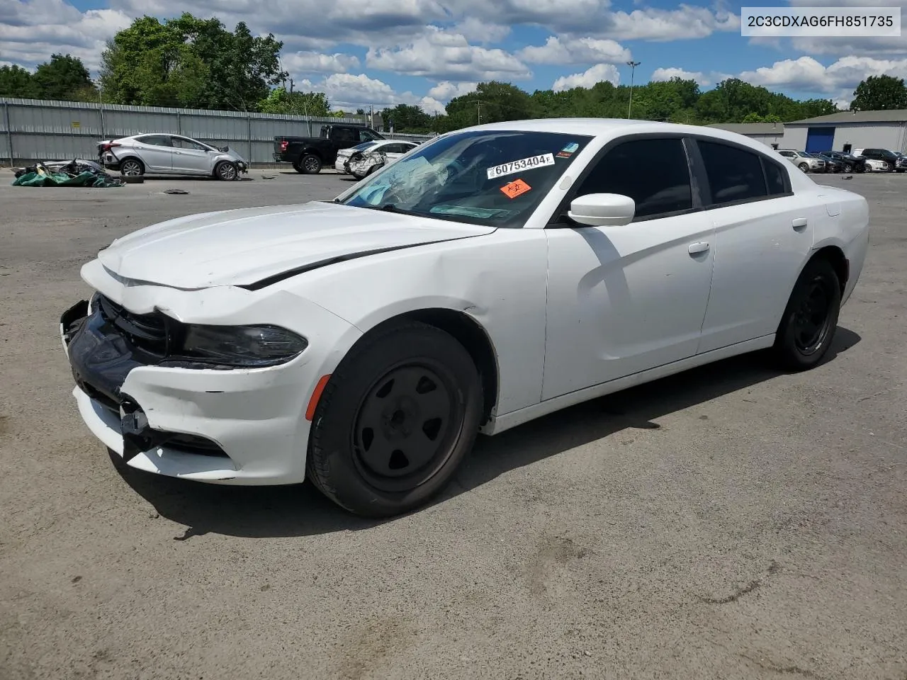 2015 Dodge Charger Police VIN: 2C3CDXAG6FH851735 Lot: 60753404