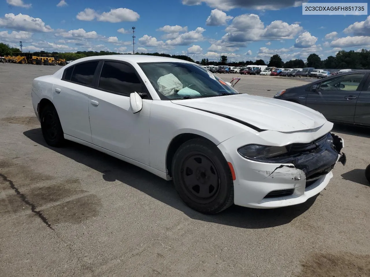 2015 Dodge Charger Police VIN: 2C3CDXAG6FH851735 Lot: 60753404