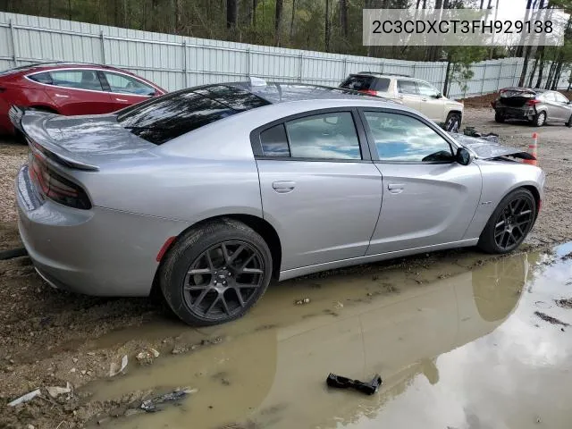 2015 Dodge Charger R/T VIN: 2C3CDXCT3FH929138 Lot: 61398604