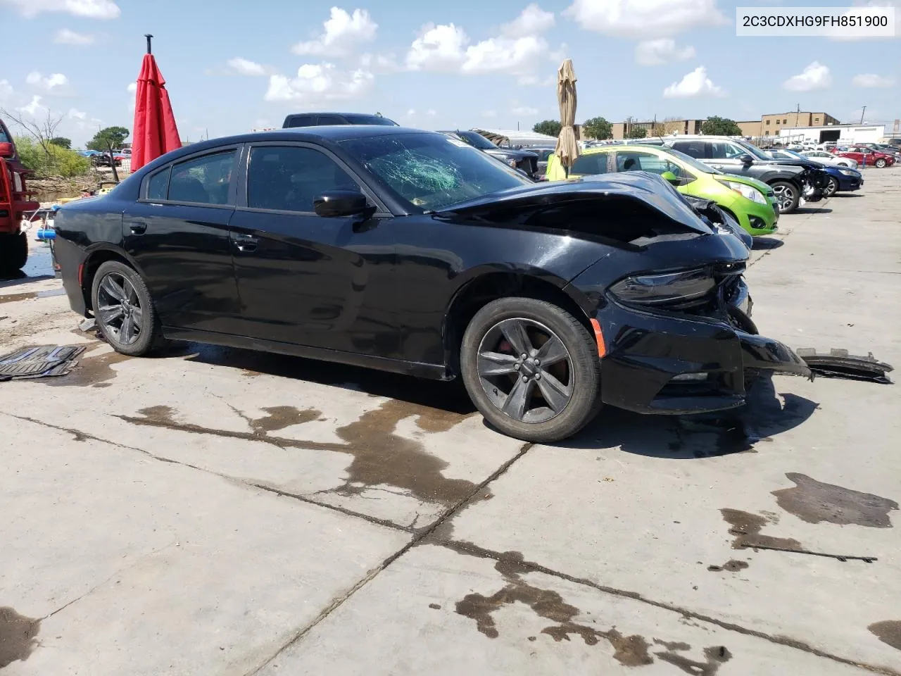 2015 Dodge Charger Sxt VIN: 2C3CDXHG9FH851900 Lot: 62762344