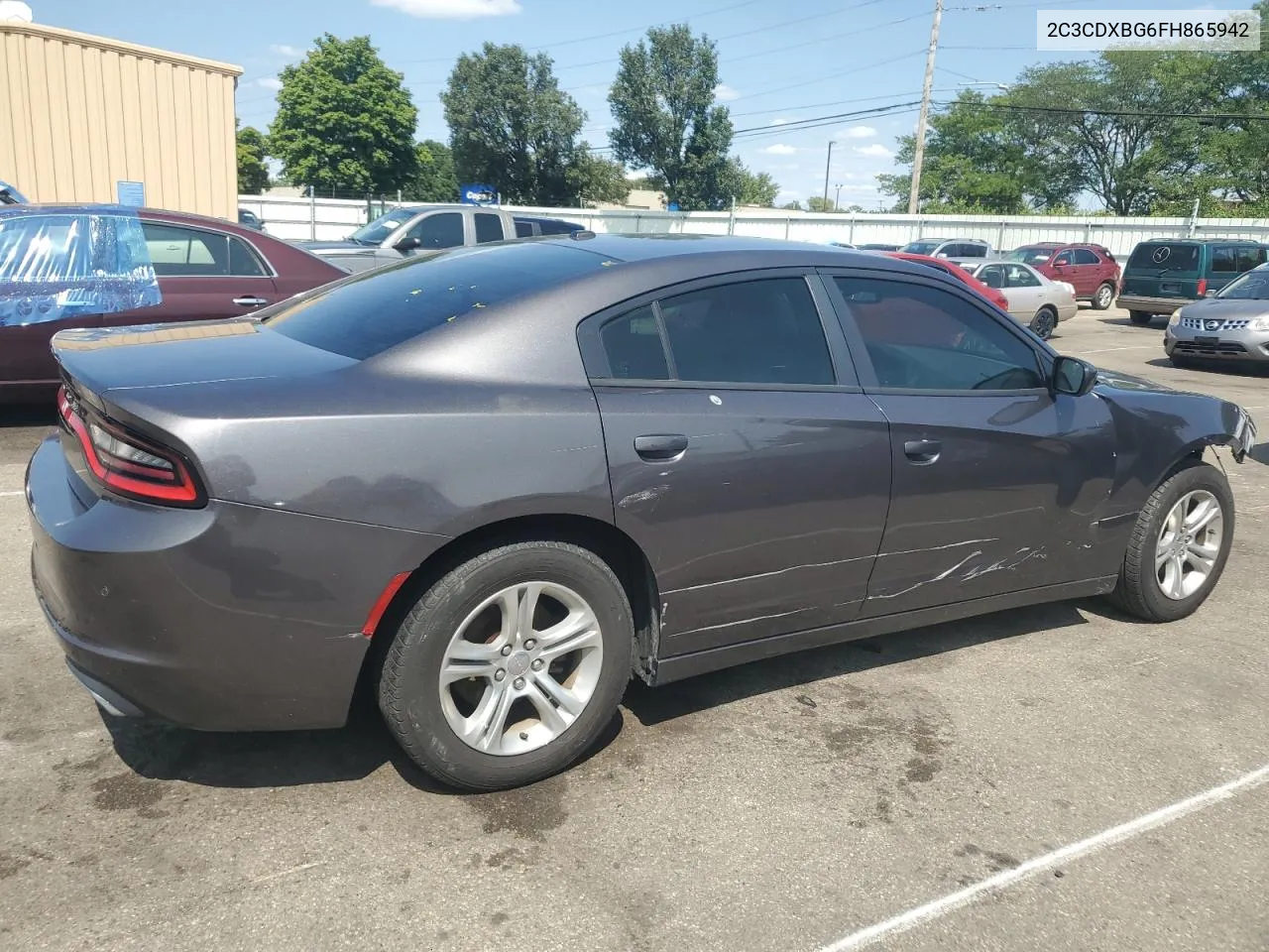 2C3CDXBG6FH865942 2015 Dodge Charger Se