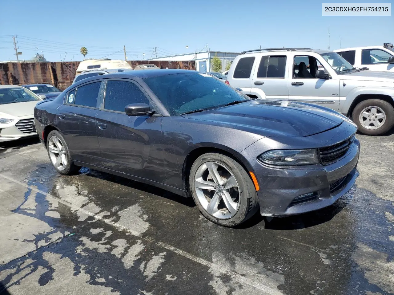 2015 Dodge Charger Sxt VIN: 2C3CDXHG2FH754215 Lot: 67405554