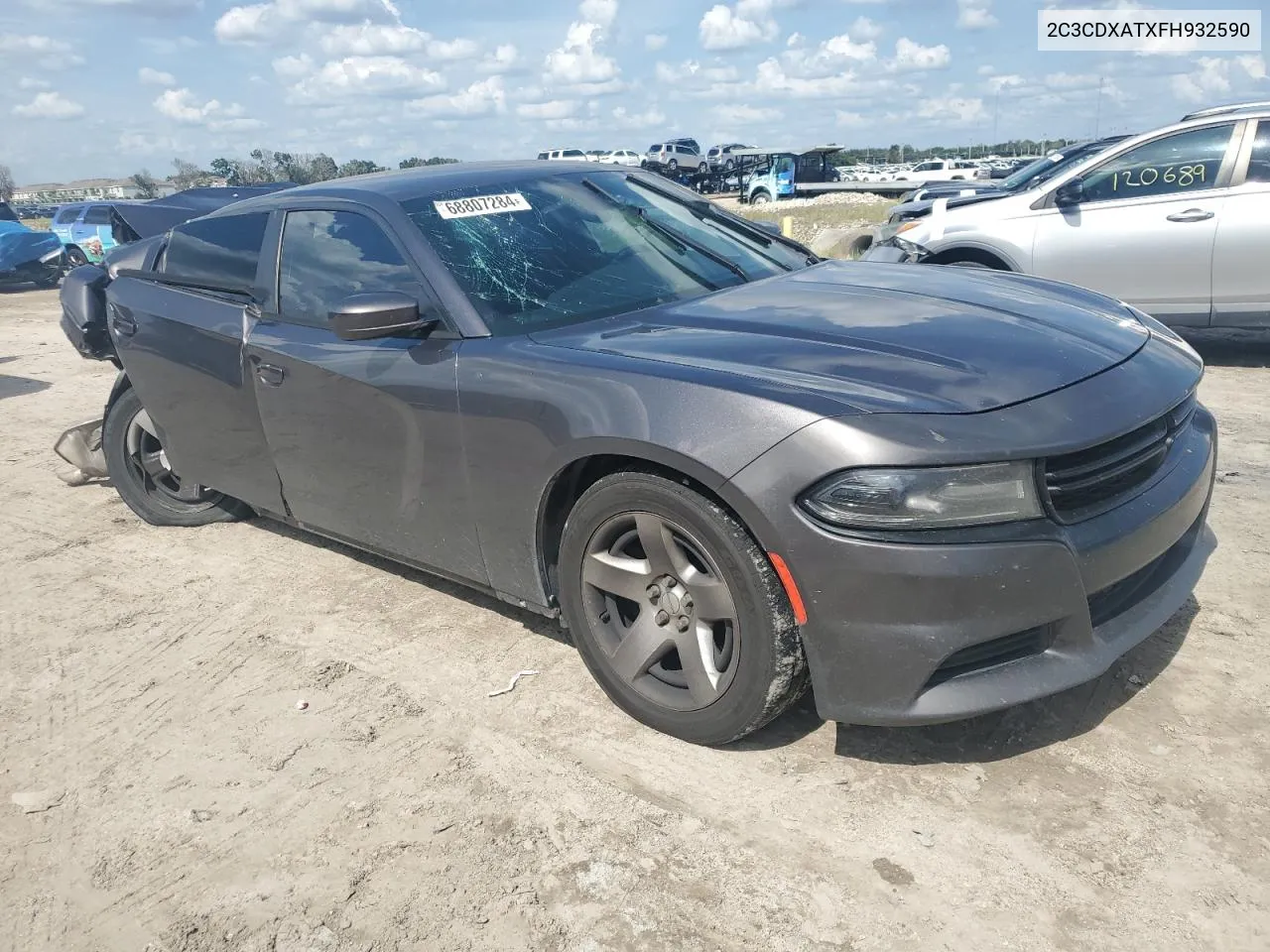 2015 Dodge Charger Police VIN: 2C3CDXATXFH932590 Lot: 68807284