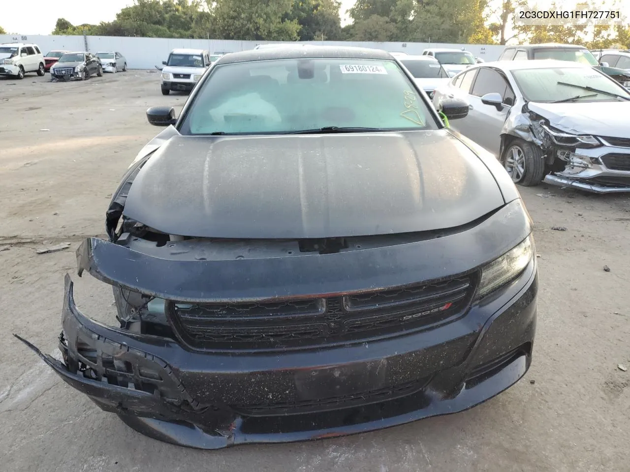 2015 Dodge Charger Sxt VIN: 2C3CDXHG1FH727751 Lot: 69180124