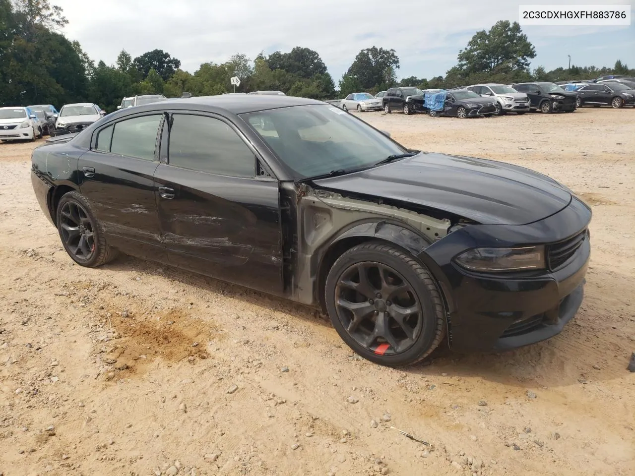 2015 Dodge Charger Sxt VIN: 2C3CDXHGXFH883786 Lot: 70468904