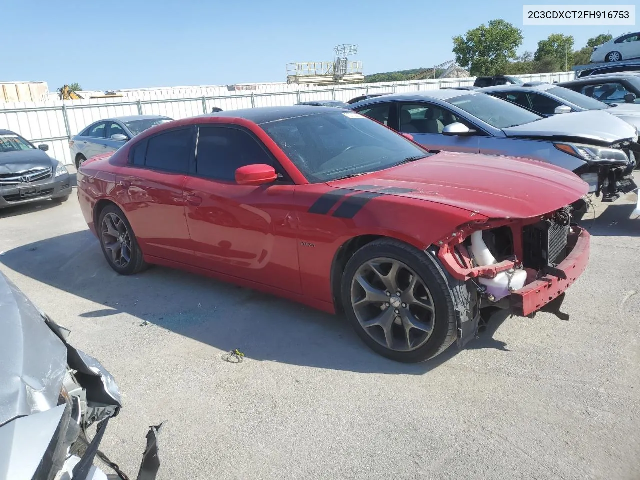 2015 Dodge Charger R/T VIN: 2C3CDXCT2FH916753 Lot: 70710664