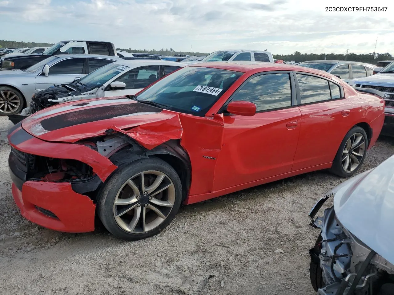 2015 Dodge Charger R/T VIN: 2C3CDXCT9FH753647 Lot: 70869464