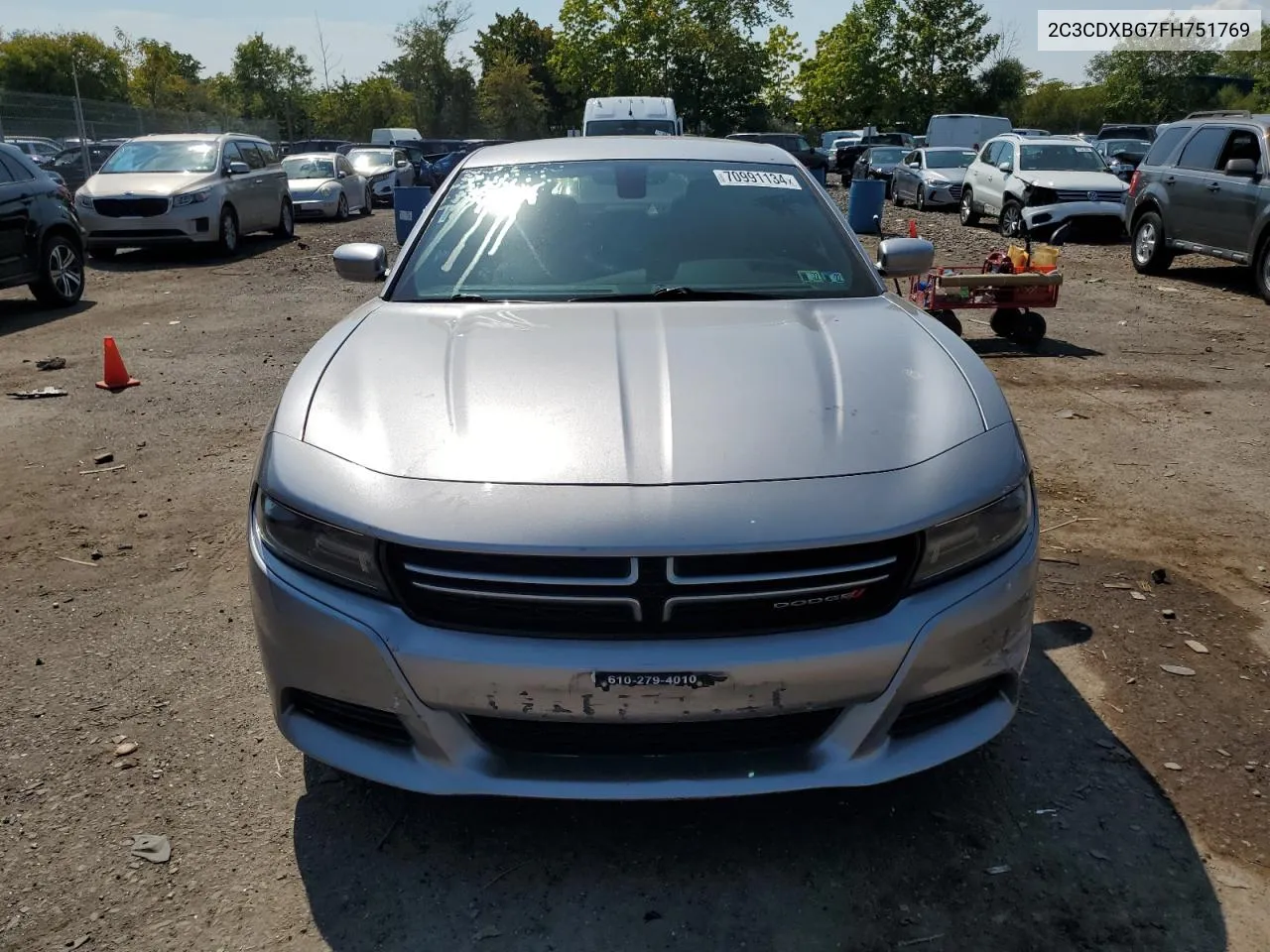 2015 Dodge Charger Se VIN: 2C3CDXBG7FH751769 Lot: 70991134