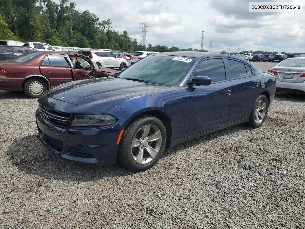 2015 Dodge Charger Se VIN: 2C3CDXBG2FH726648 Lot: 71057184