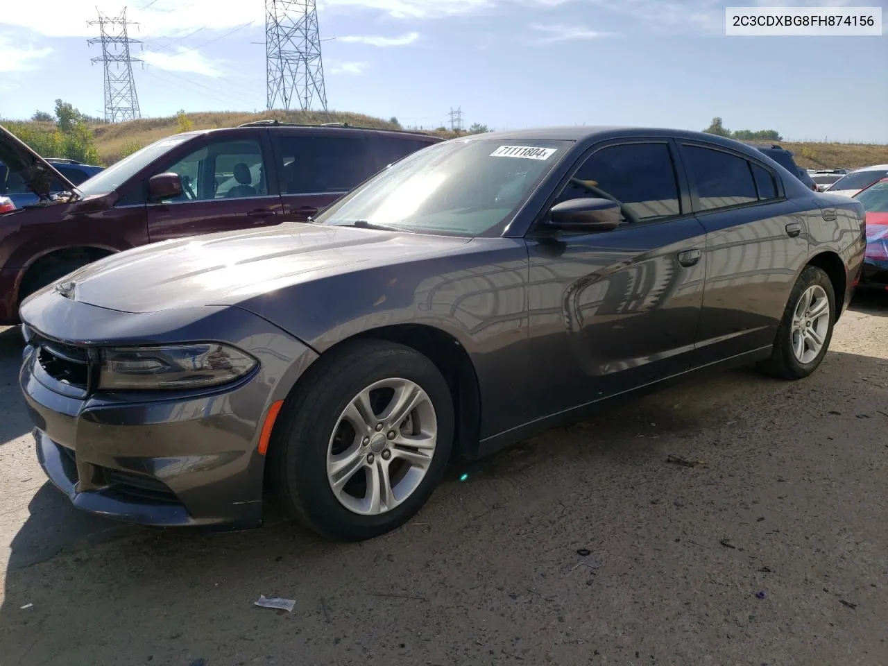 2015 Dodge Charger Se VIN: 2C3CDXBG8FH874156 Lot: 71111804