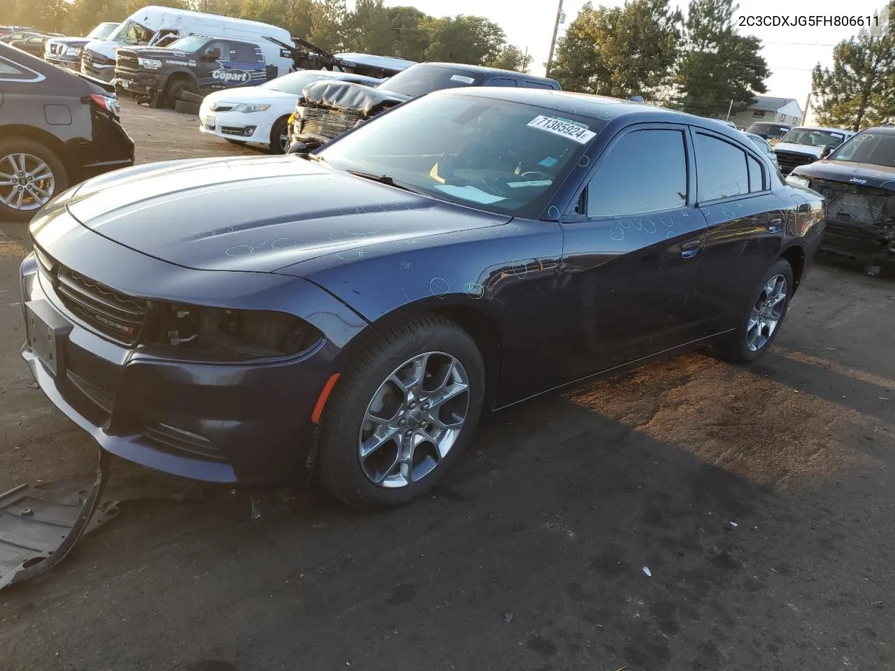 2015 Dodge Charger Sxt VIN: 2C3CDXJG5FH806611 Lot: 71385924