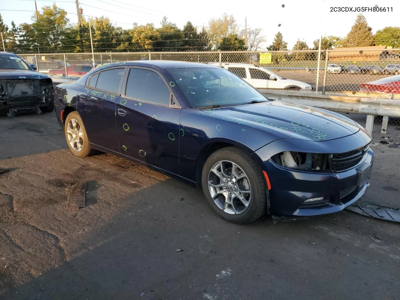 2015 Dodge Charger Sxt VIN: 2C3CDXJG5FH806611 Lot: 71385924