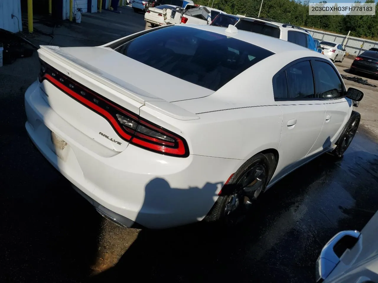 2015 Dodge Charger Sxt VIN: 2C3CDXHG3FH778183 Lot: 72394154