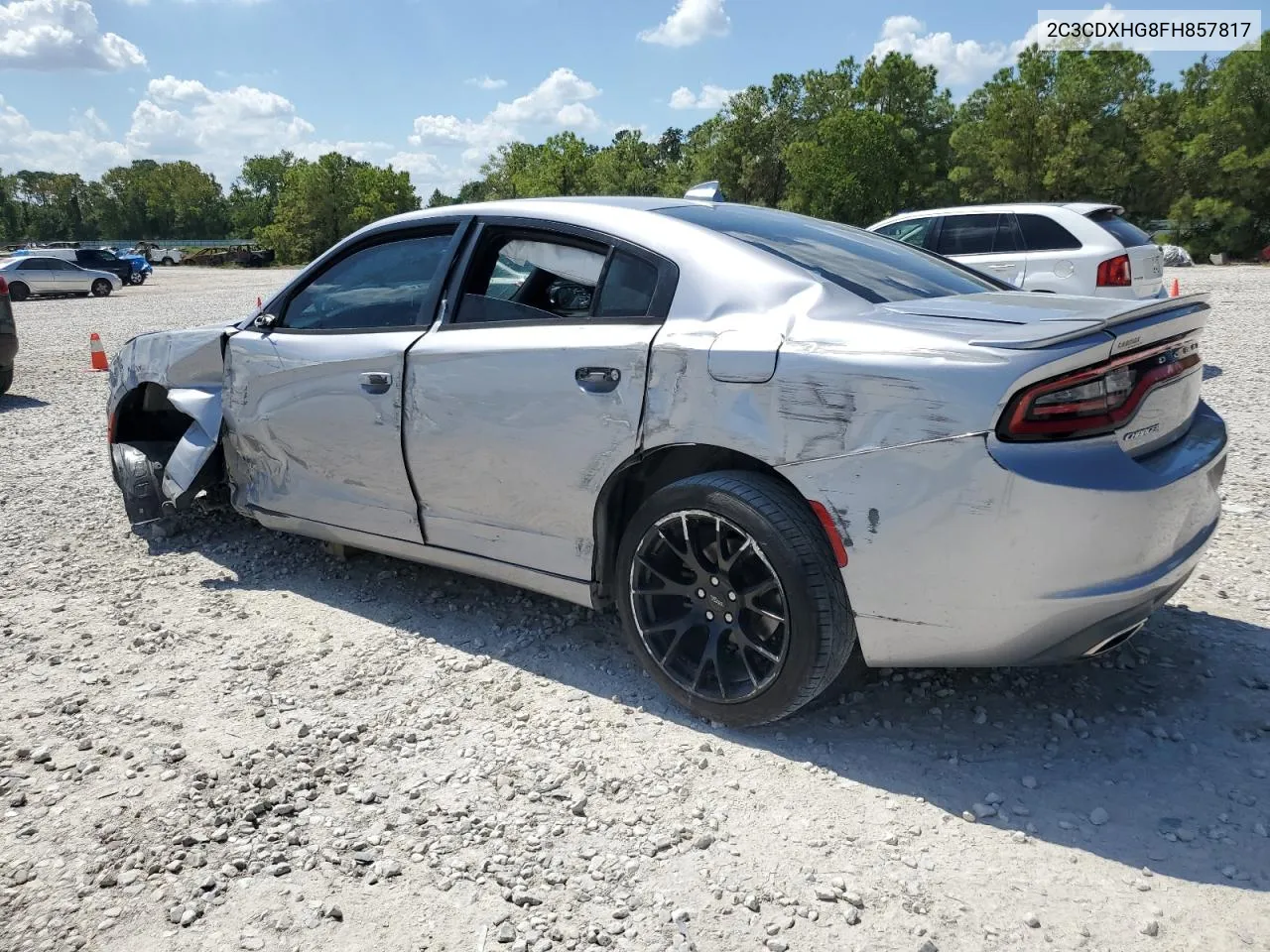 2015 Dodge Charger Sxt VIN: 2C3CDXHG8FH857817 Lot: 72418024