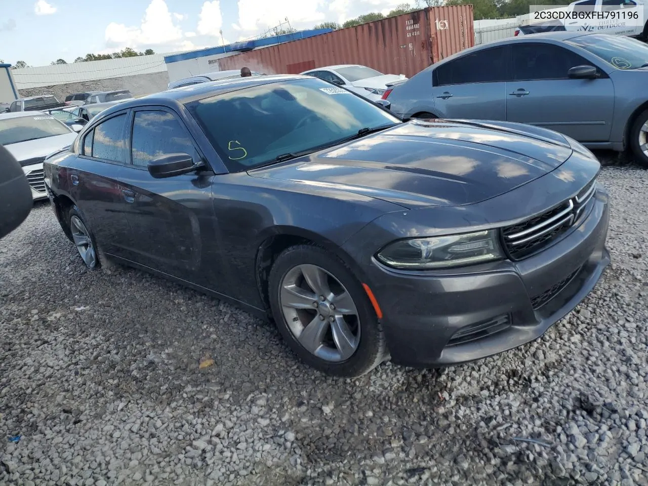 2015 Dodge Charger Se VIN: 2C3CDXBGXFH791196 Lot: 72525374