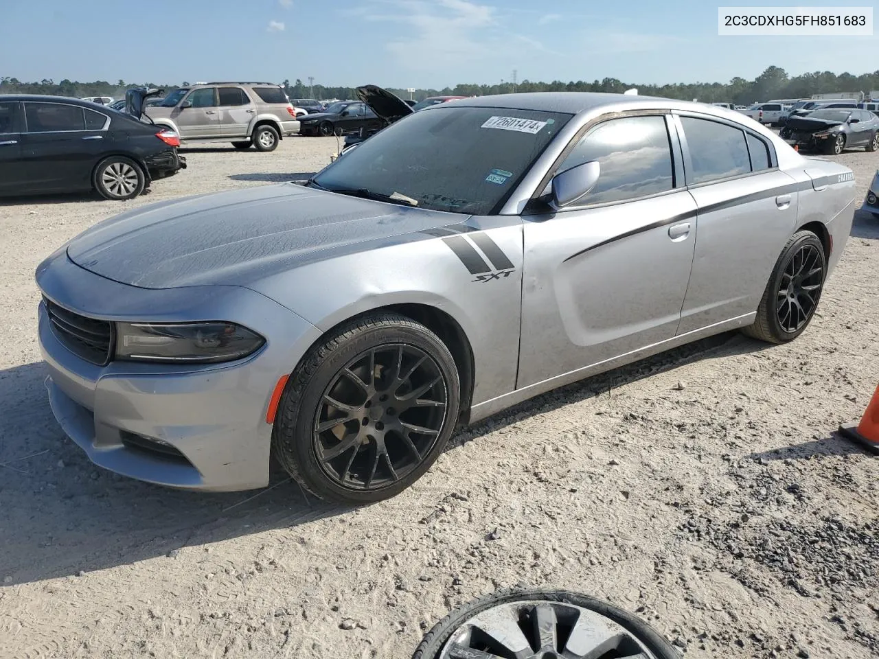 2015 Dodge Charger Sxt VIN: 2C3CDXHG5FH851683 Lot: 72601474