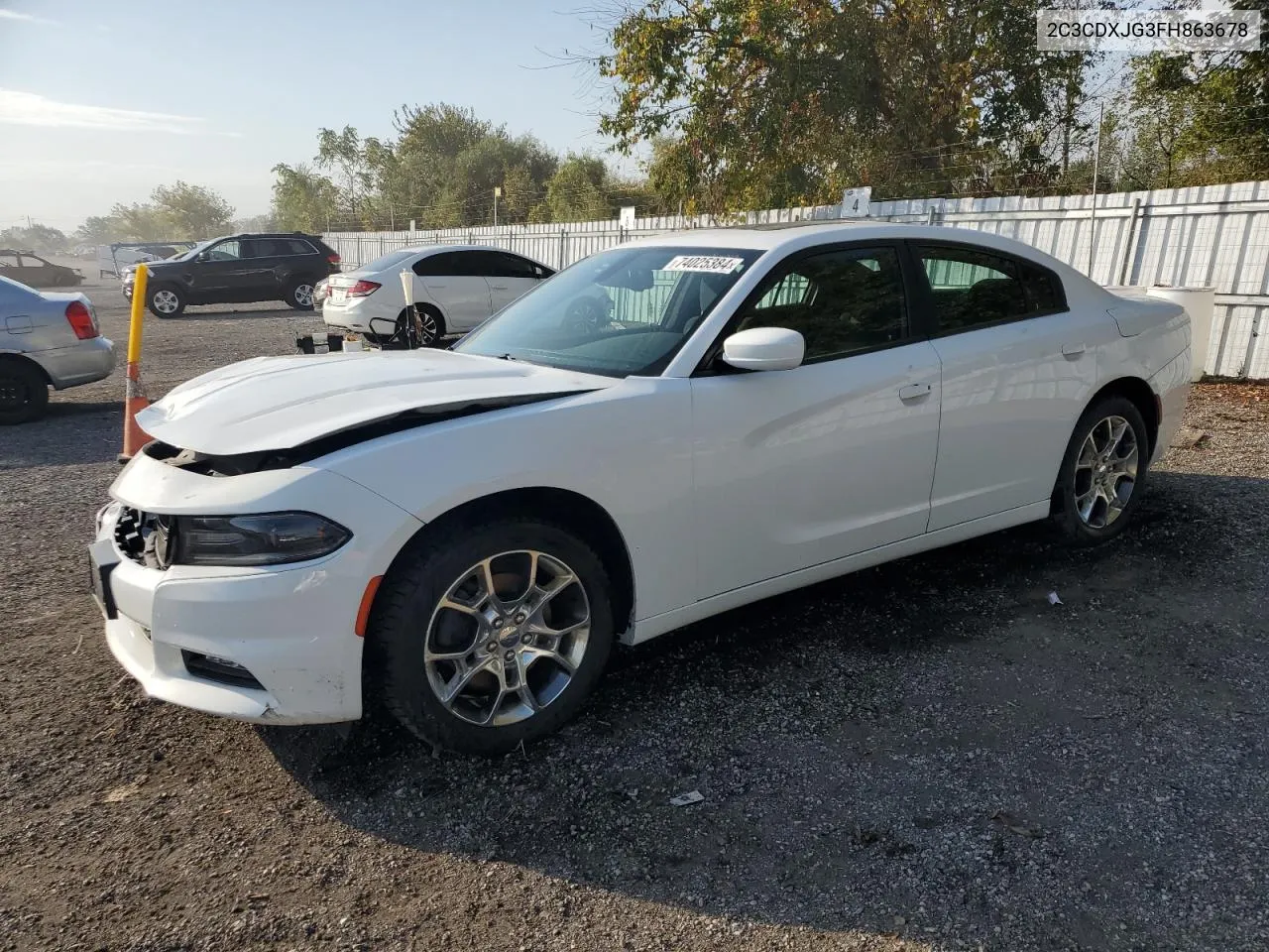 2015 Dodge Charger Sxt VIN: 2C3CDXJG3FH863678 Lot: 74025384