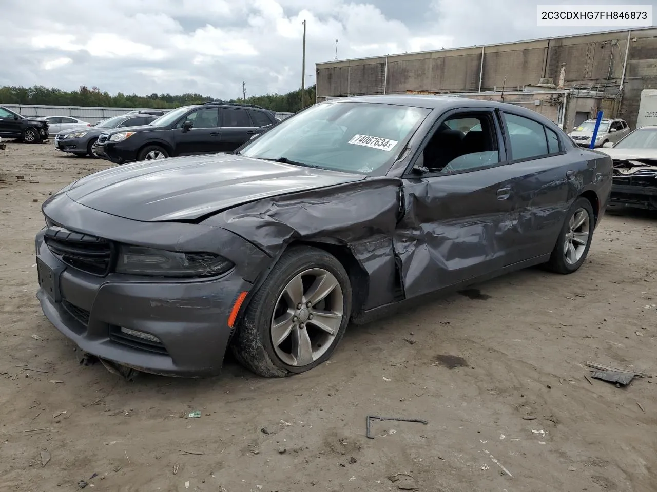 2015 Dodge Charger Sxt VIN: 2C3CDXHG7FH846873 Lot: 74067634