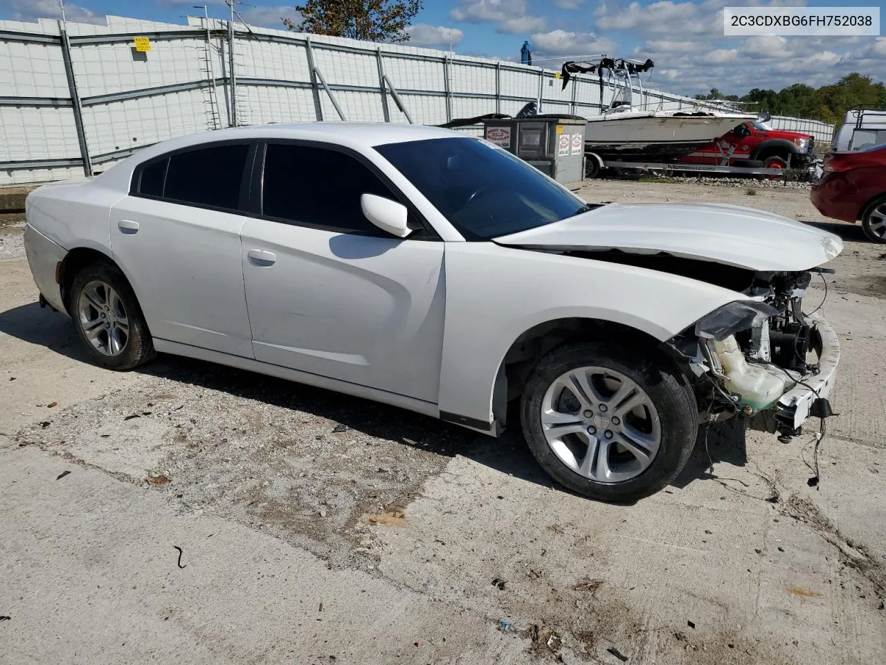 2015 Dodge Charger Se VIN: 2C3CDXBG6FH752038 Lot: 74126574