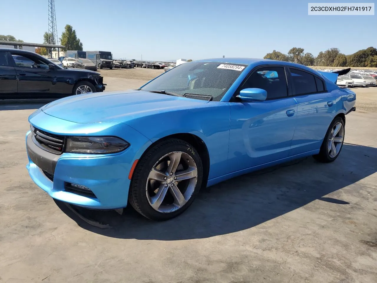 2015 Dodge Charger Sxt VIN: 2C3CDXHG2FH741917 Lot: 74139534