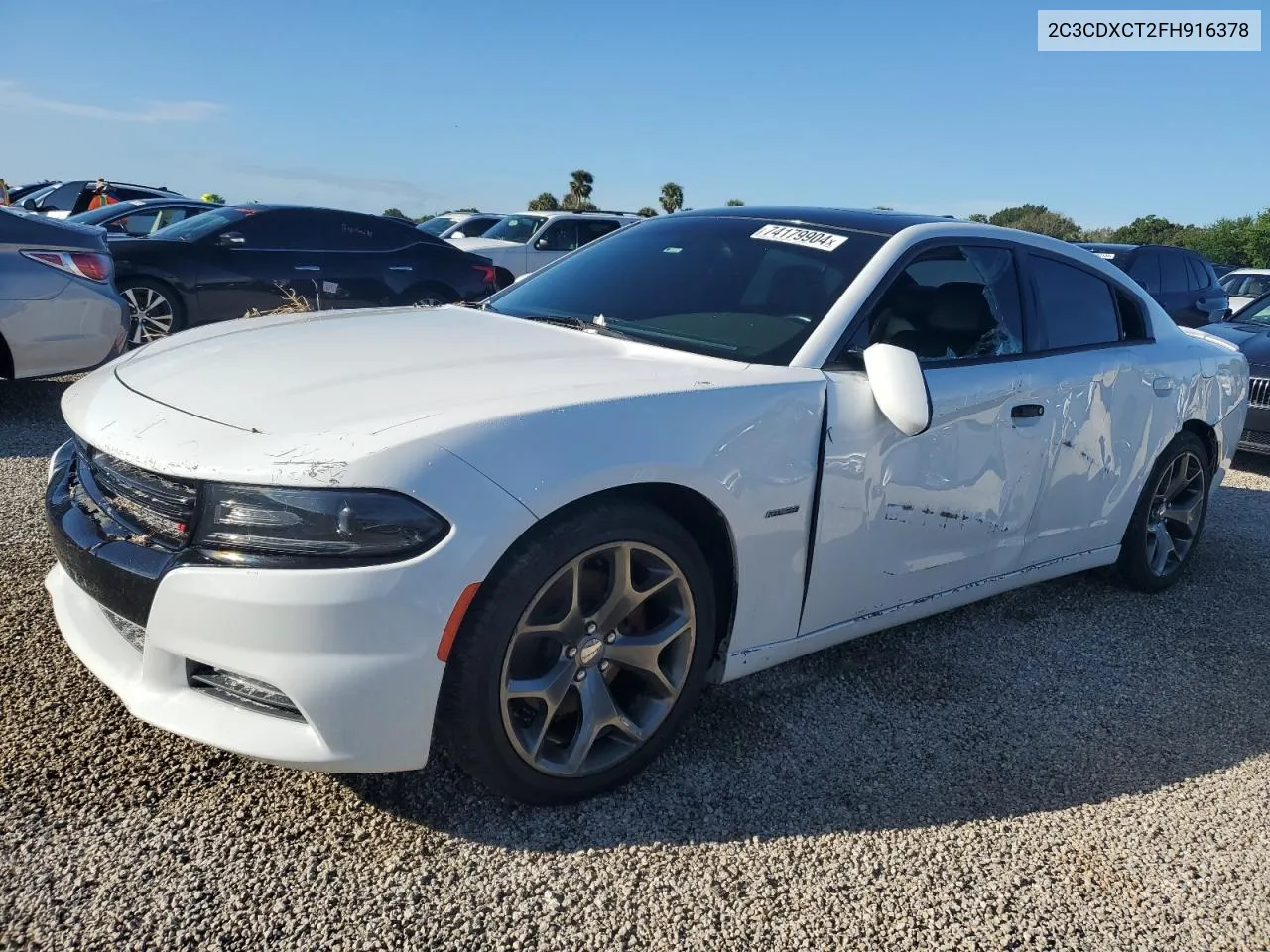 2015 Dodge Charger R/T VIN: 2C3CDXCT2FH916378 Lot: 74179904