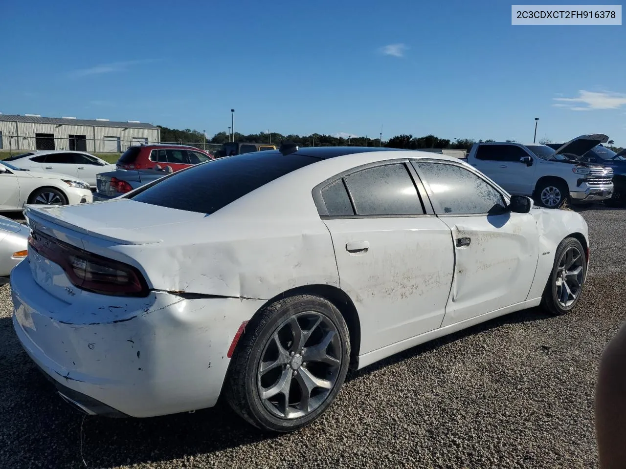 2015 Dodge Charger R/T VIN: 2C3CDXCT2FH916378 Lot: 74179904