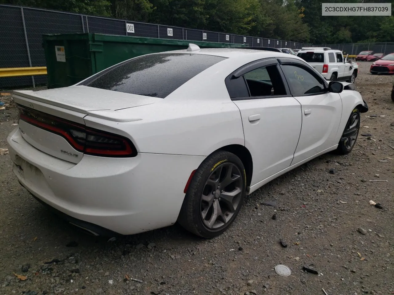 2015 Dodge Charger Sxt VIN: 2C3CDXHG7FH837039 Lot: 74220484