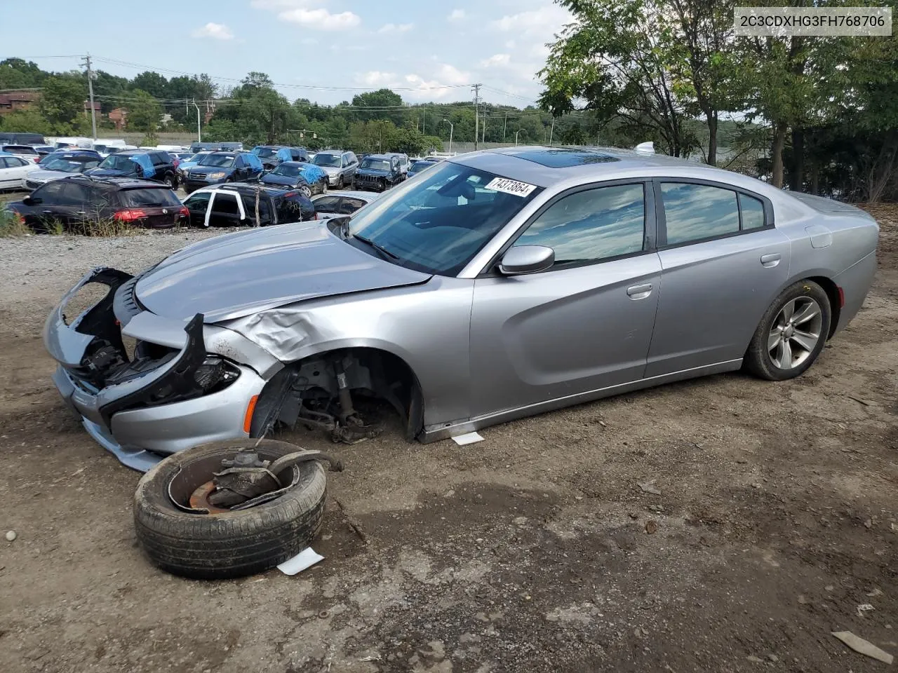 2015 Dodge Charger Sxt VIN: 2C3CDXHG3FH768706 Lot: 74373864