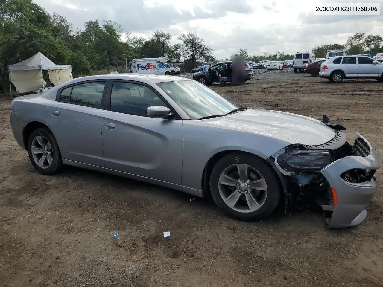 2015 Dodge Charger Sxt VIN: 2C3CDXHG3FH768706 Lot: 74373864