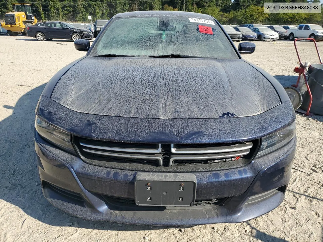 2015 Dodge Charger Se VIN: 2C3CDXBG5FH848033 Lot: 74447754