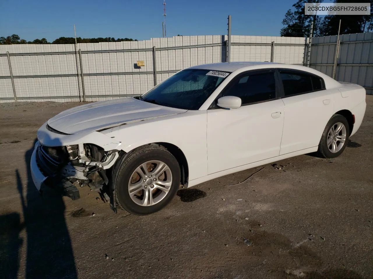 2015 Dodge Charger Se VIN: 2C3CDXBG5FH728605 Lot: 74925044